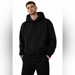 Frye Black Noir  Pullover Hoodie Medium M Neoprene Scuba Style new with tags